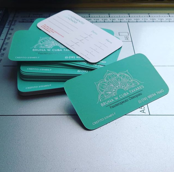 cartão de visita 4 cantos arredondados